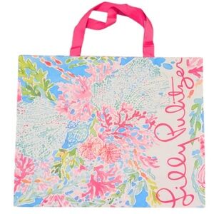 Lilly Pulitzer Colorful Coral Sea Shell Gift Paper Shopping Big Bag 16x20x7
